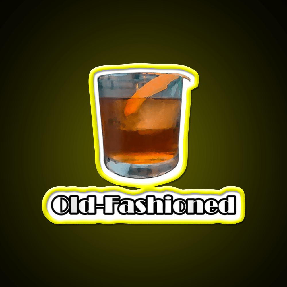 Old Fashioned Cocktail Bar Decor Led Neon Sign Drink Lounge Art Rgb Color - Shineneon