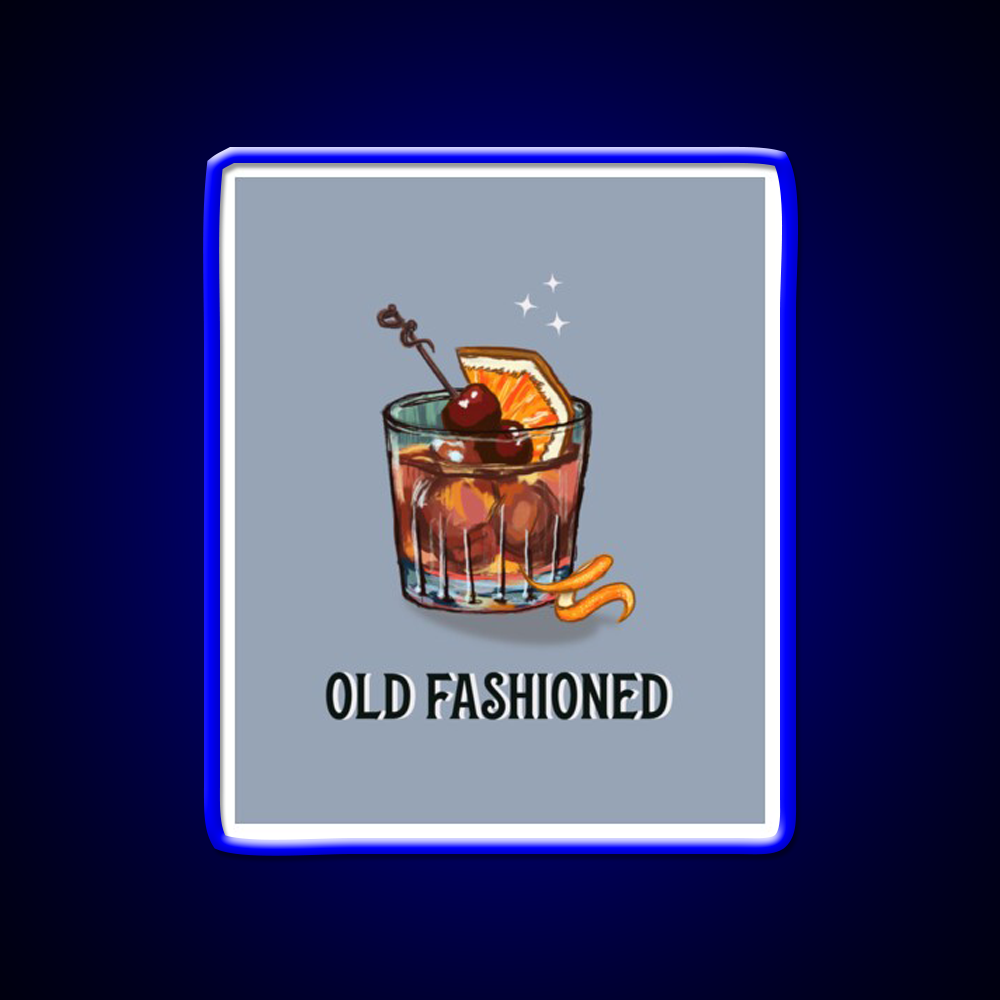 Old Fashioned Cocktail Whiskey Drink Bar Led Neon Sign Rgb Color