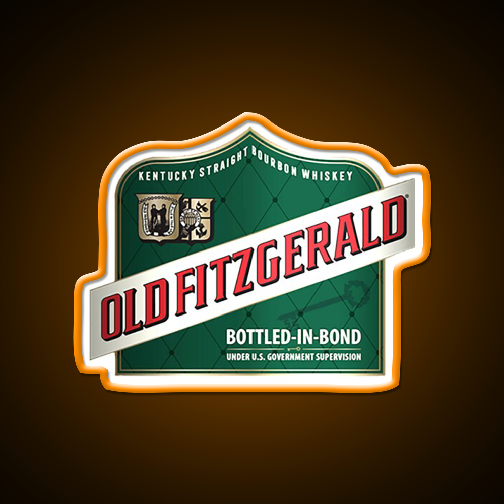Old Fitzgerald Kentucky Whiskey Classic Whiskey Drink Bar Led Neon Sign Rgb Color