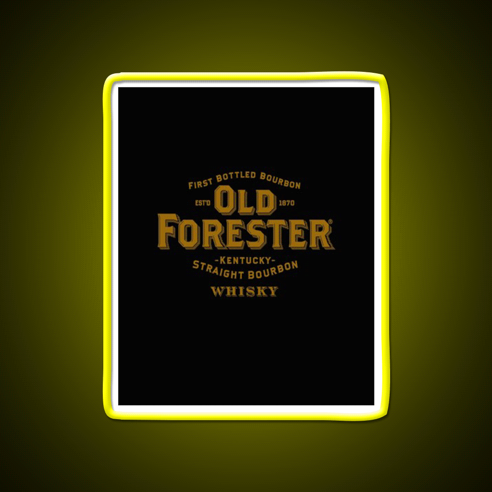 Old Forester Kentucky Whiskey Graphic Whiskey Drink Bar Led Neon Sign Rgb Color