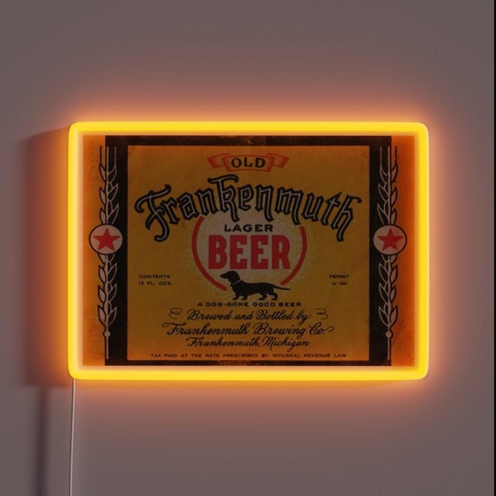 Old Frankenmuth Lager Beer Rgb Led Neon Sign - Shineneon