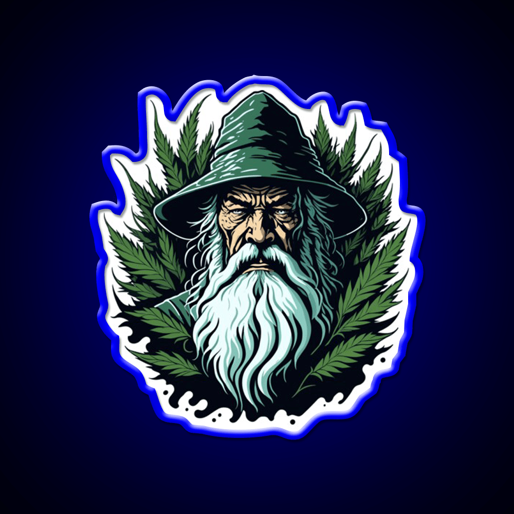 Old Gardener Hemp Inspired Green Leaf Led Neon Sign Rgb Color - Shineneon