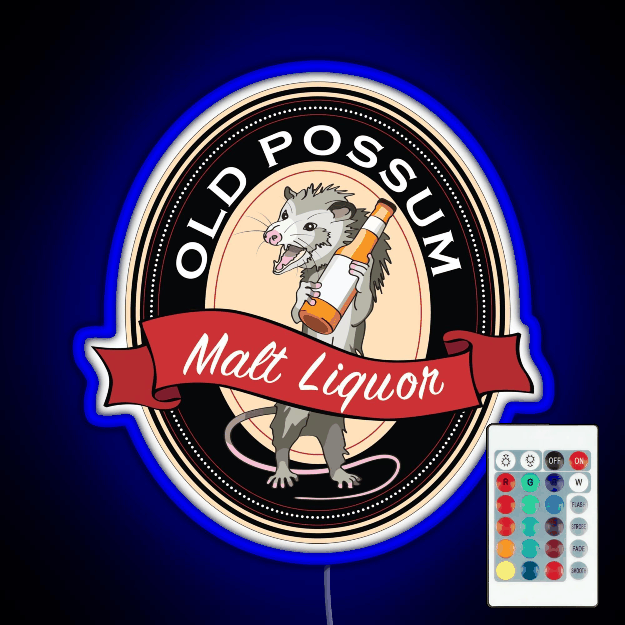 Old Possum Rgb Led Neon Sign Pop Wall Art