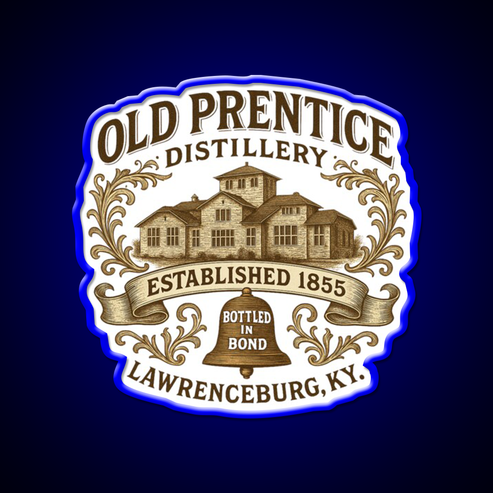 Old Prentice Distillery Whiskey Drink Bar Led Neon Sign Rgb Color