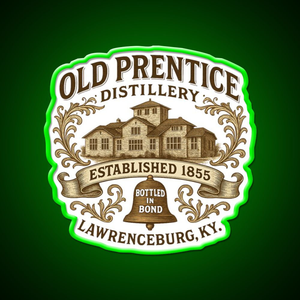Old Prentice Distillery Whiskey Drink Bar Led Neon Sign Rgb Color