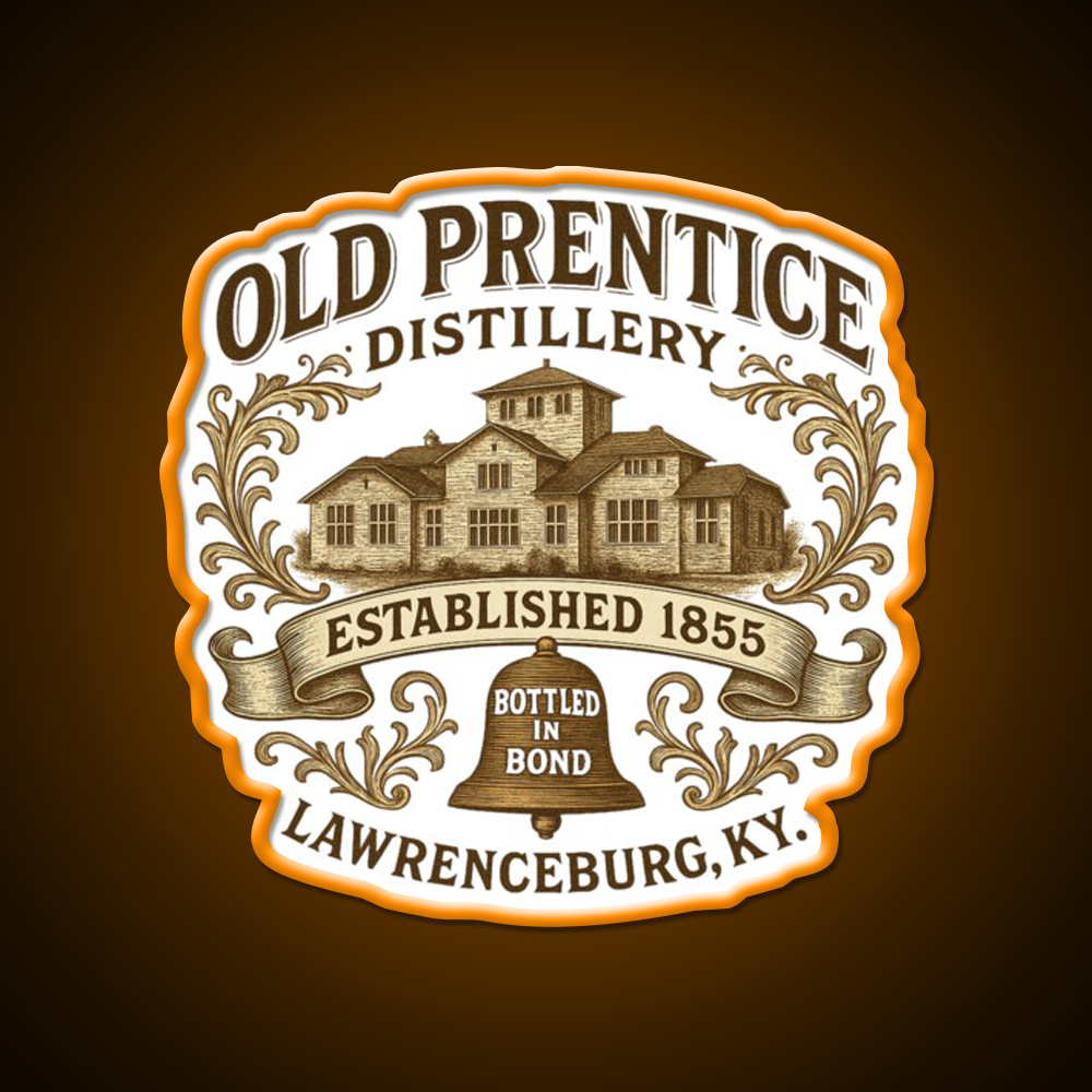 Old Prentice Distillery Whiskey Drink Bar Led Neon Sign Rgb Color