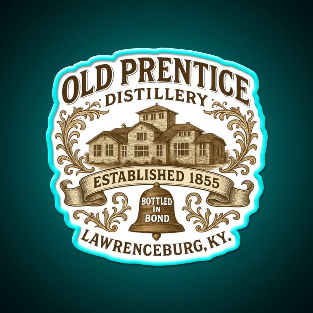 Old Prentice Distillery Whiskey Drink Bar Led Neon Sign Rgb Color - Shineneon