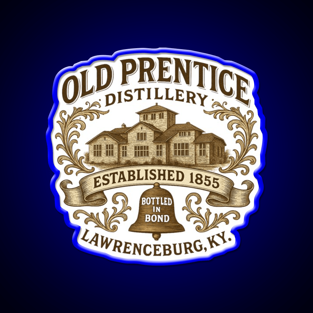 Old Prentice Distillery Whiskey Drink Bar Led Neon Sign Rgb Color - Shineneon