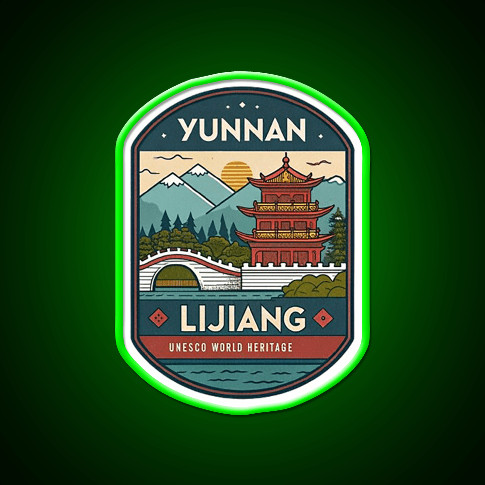 Old Town Of Lijiang Asian Cultural Led Neon Sign Rgb Color - Shineneon