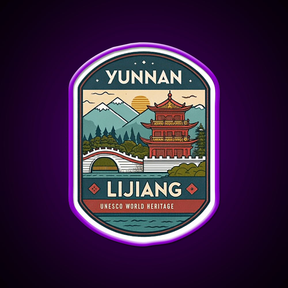 Old Town Of Lijiang Asian Cultural Led Neon Sign Rgb Color - Shineneon
