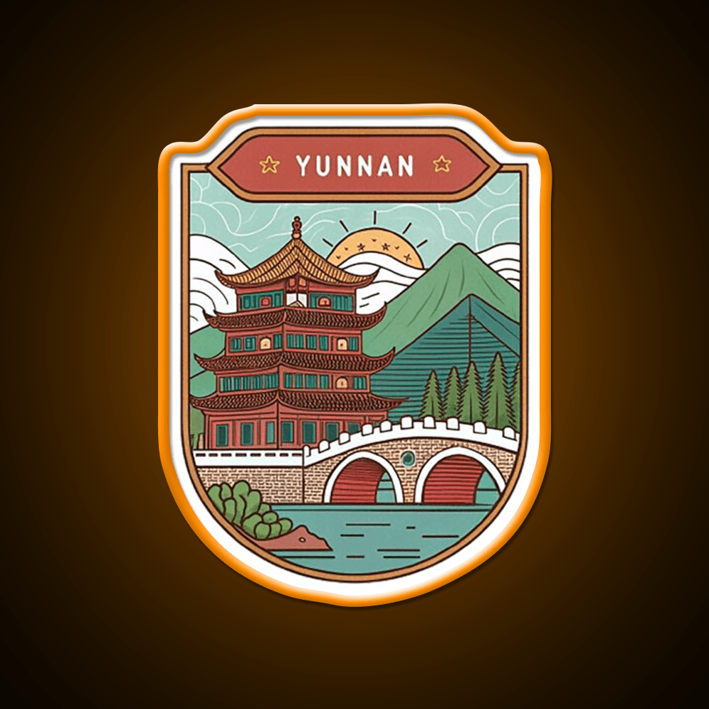 Old Town Of Lijiang Asian Cultural Led Neon Sign Wall Art Rgb Color - Shineneon