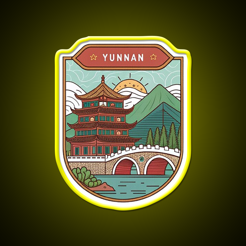 Old Town Of Lijiang Asian Cultural Led Neon Sign Wall Art Rgb Color - LED neon sign view 7