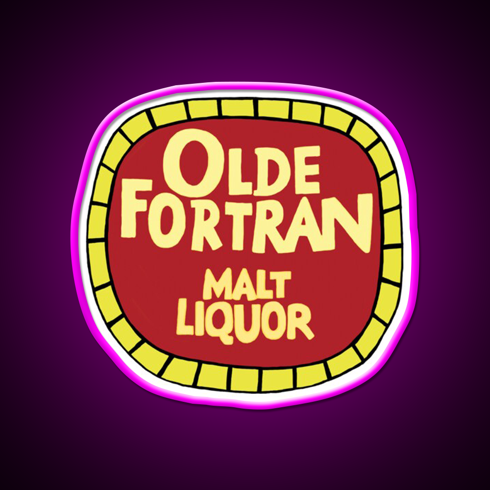 Olde Fortran Malt Liquor Beer Bar Decor Led Neon Sign Rgb Color - Neon sign mounted on wall in room