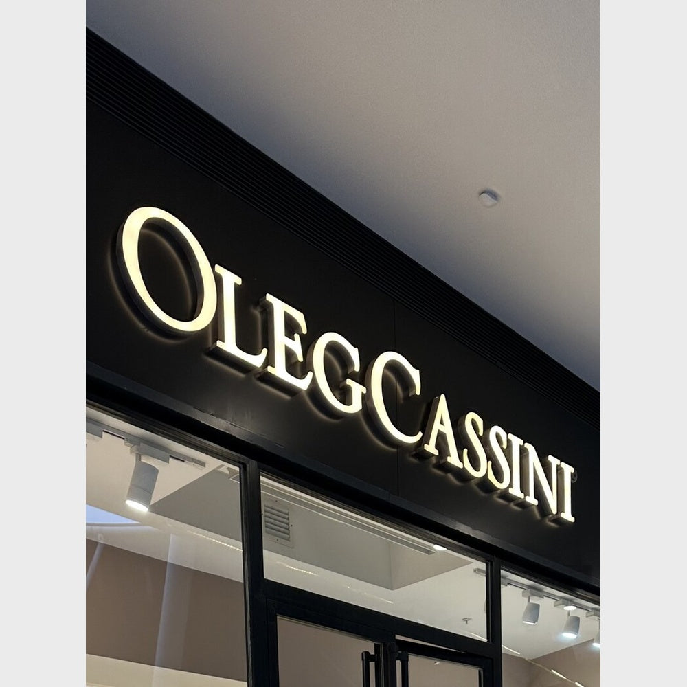 Oleg Cassini 3D Frontlit Channel Letters Led Light Sign