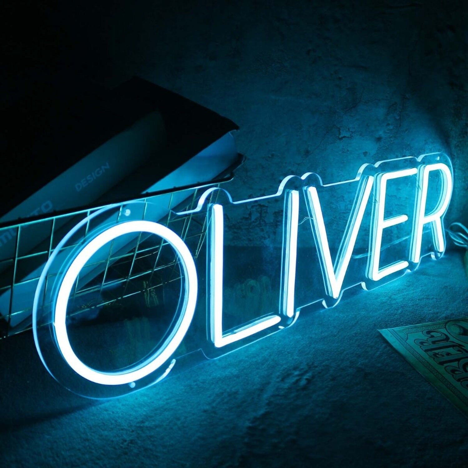 Oliver Blue Led Neon Sign - Shineneon
