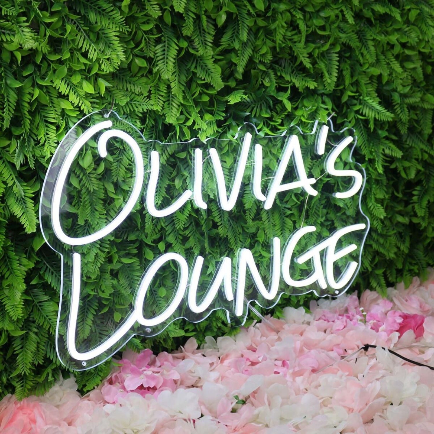 Olivias Lounge White Led Neon Sign - Shineneon