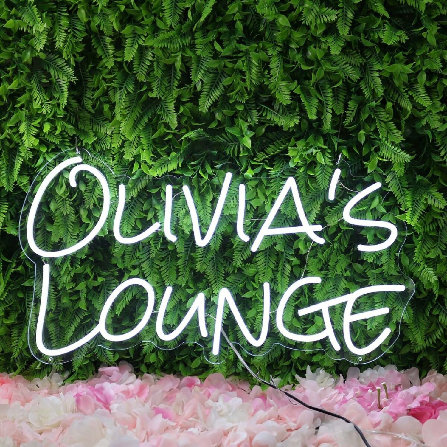 Olivias Lounge White Led Neon Sign - Shineneon