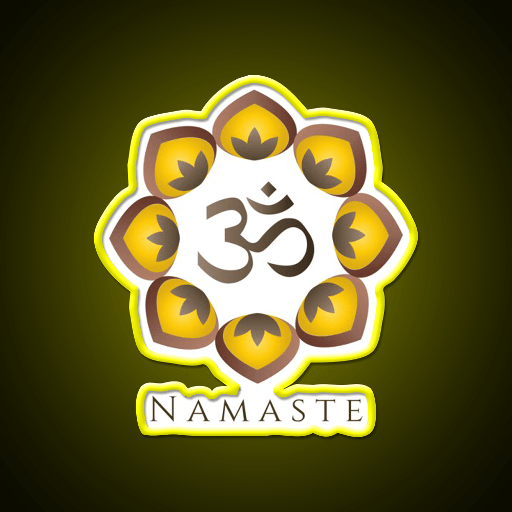 Om Namaste Yoga Led Neon Sign For Wellness Space Rgb Color - Shineneon