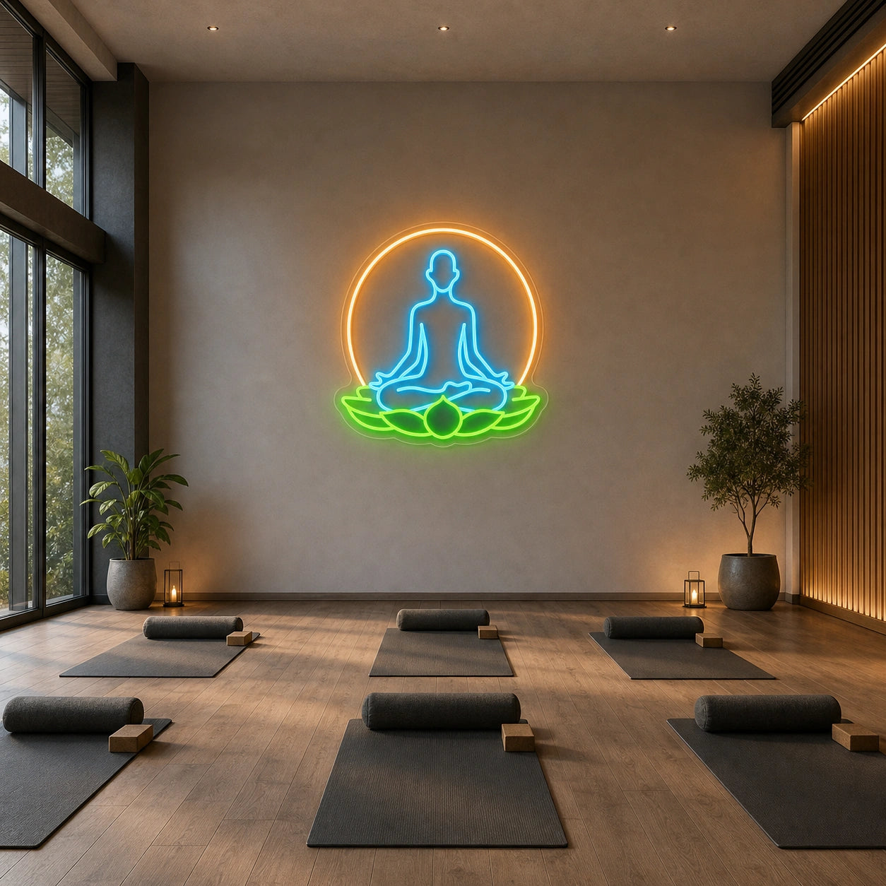 Om Yoga Collective LED Neon Sign Garage Man Cave Neon Sign size image