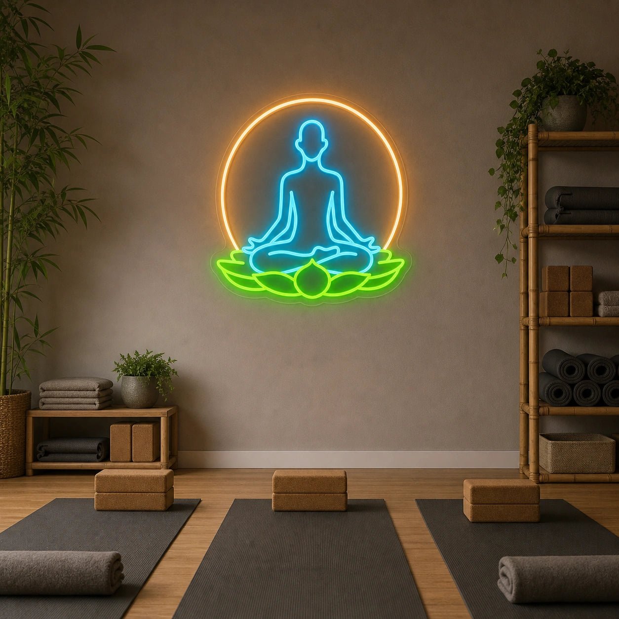 Om Yoga Collective LED Neon Sign Garage Man Cave Neon Sign - Shineneon