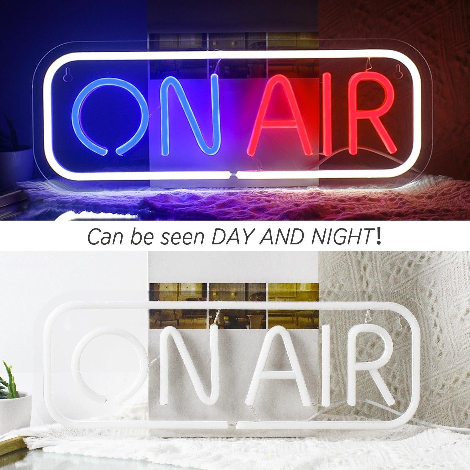 On Air Blue White Red Led Neon Sign For Studio Live Broadcast - Shineneon