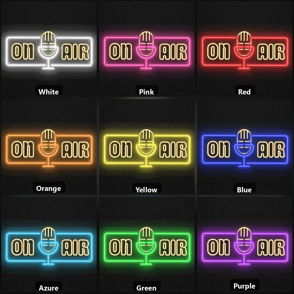 On Air Hospitality Wall Decor LED Neon Sign Garage Man Cave Neon Sign color grid
