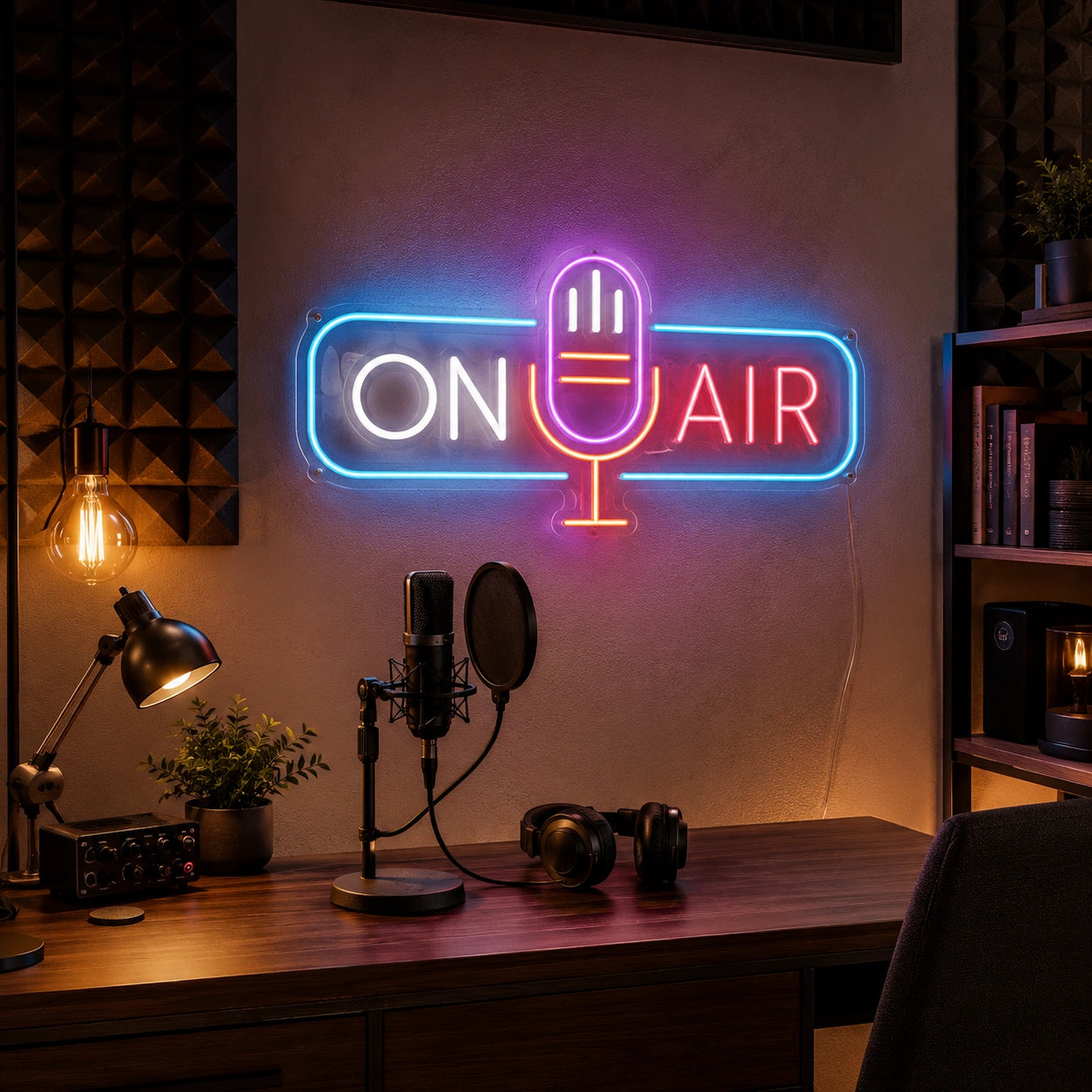 On Air Microphone Neon Sign LED Neon Sign real lifestyle scene