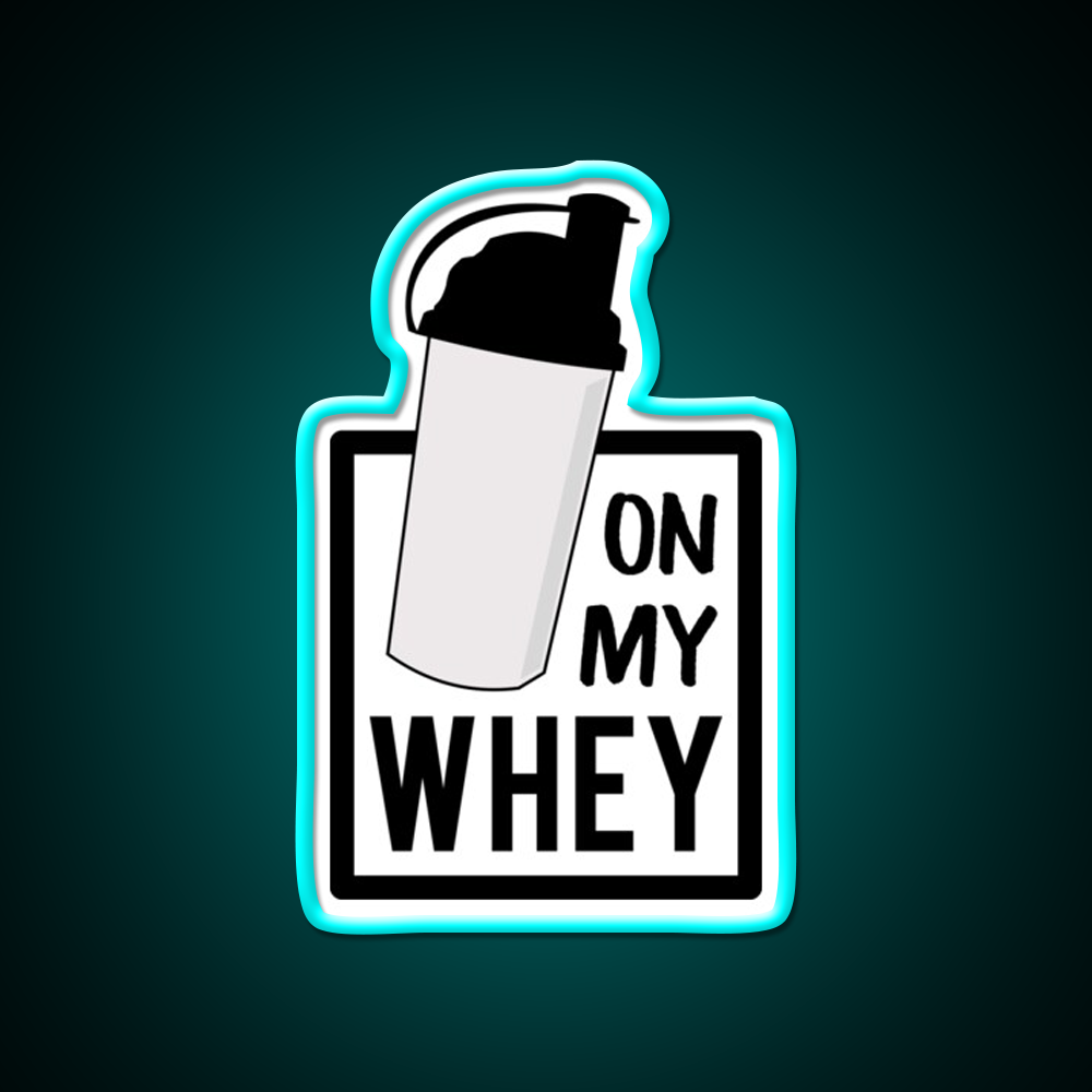 On My Whey Gym Fitness Led Neon Sign Rgb Color