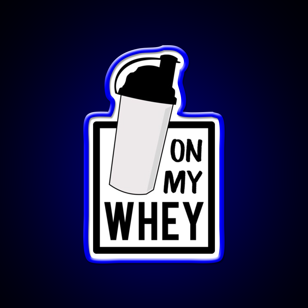 On My Whey Gym Fitness Led Neon Sign Rgb Color