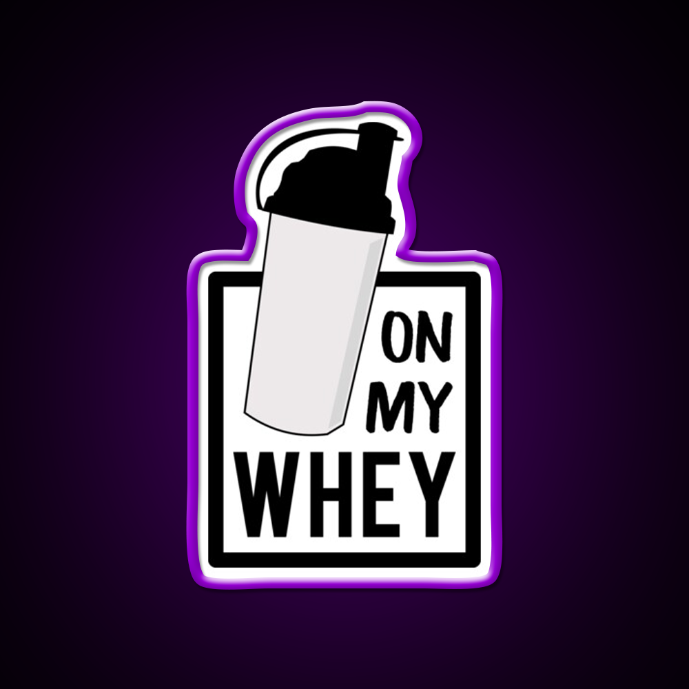 On My Whey Gym Fitness Led Neon Sign Rgb Color