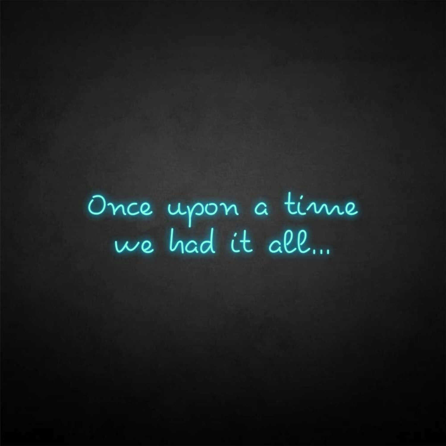 Once Upon A Time We Had It All Neon Sign | Shineneon