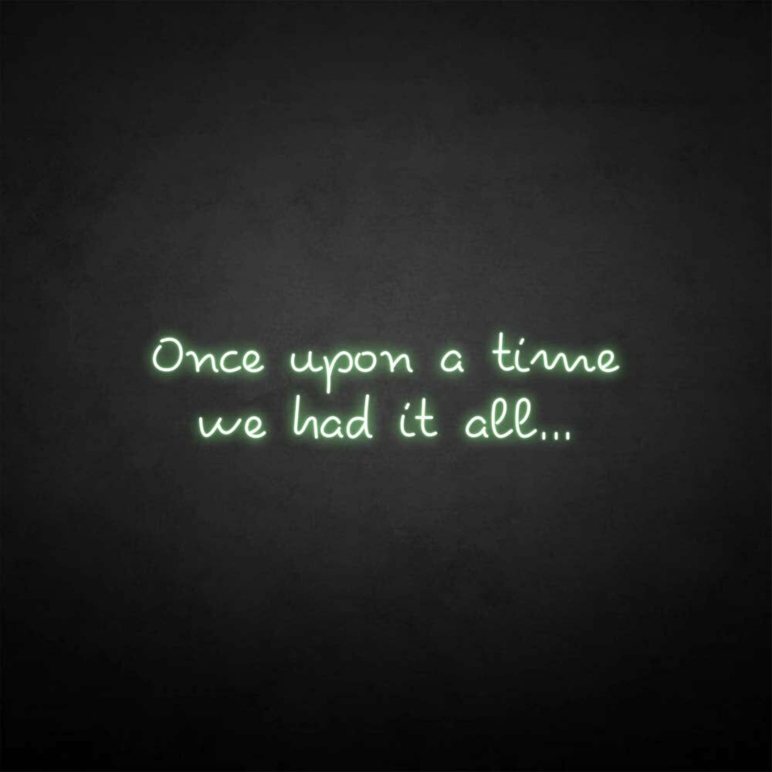 Once Upon A Time We Had It All Neon Sign | Shineneon