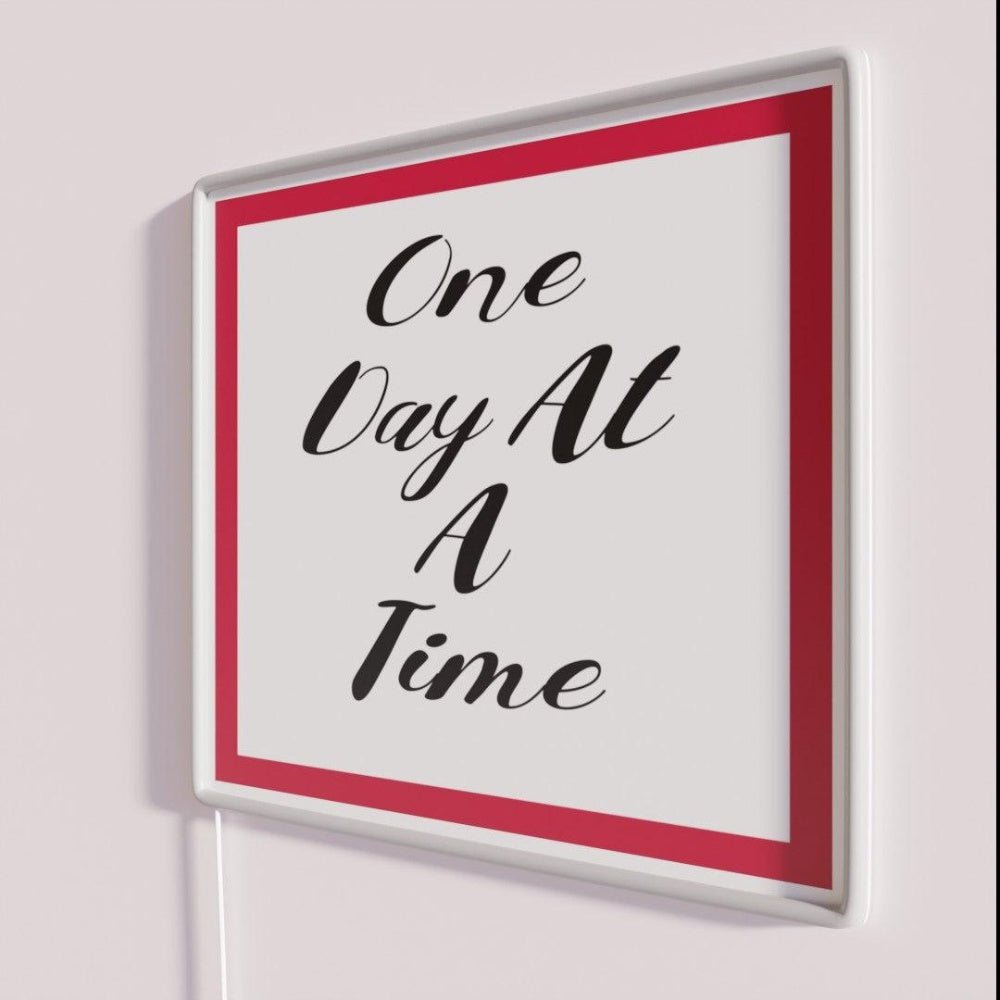 One Day At A Time Rgb Led Neon Sign Bar Wall Decor - Shineneon