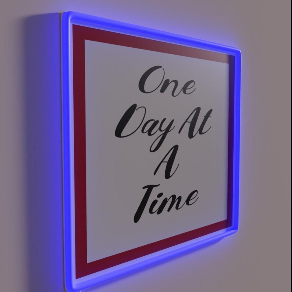 One Day At A Time Rgb Led Neon Sign Bar Wall Decor - Shineneon