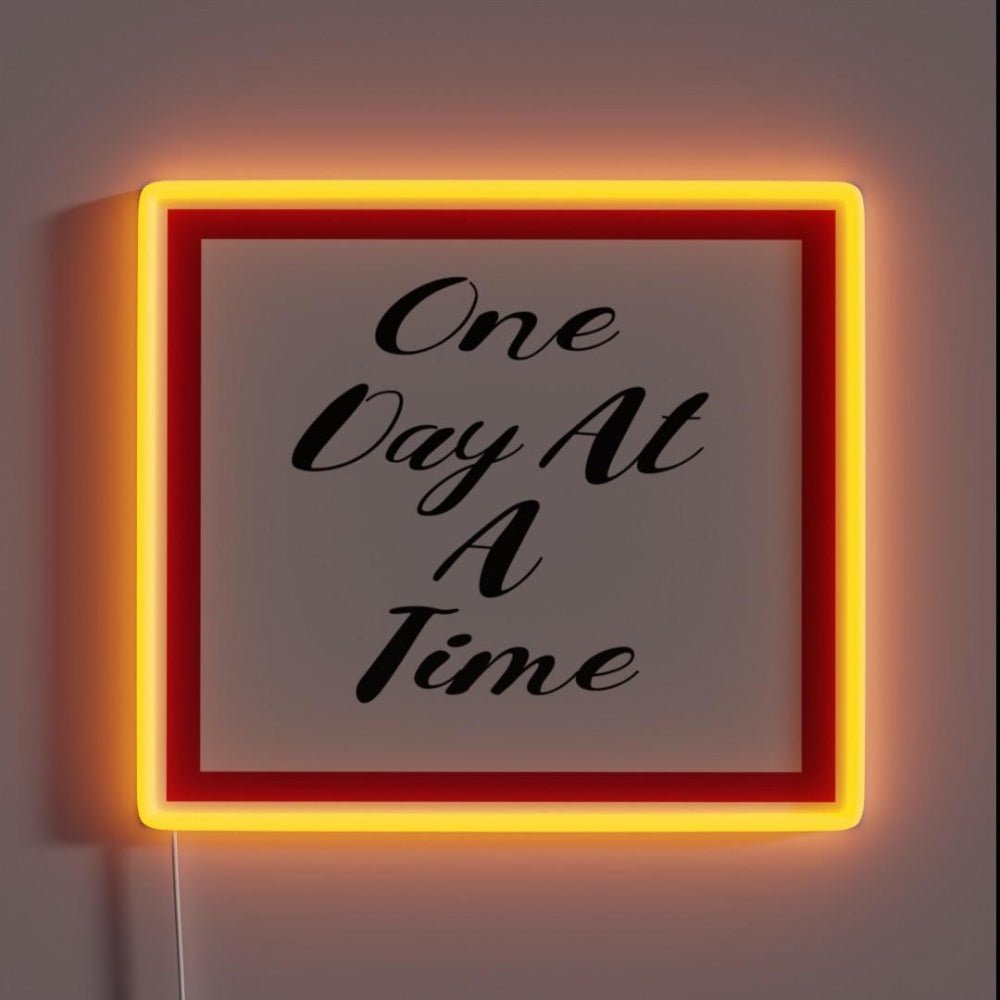 One Day At A Time Rgb Led Neon Sign Bar Wall Decor - Shineneon