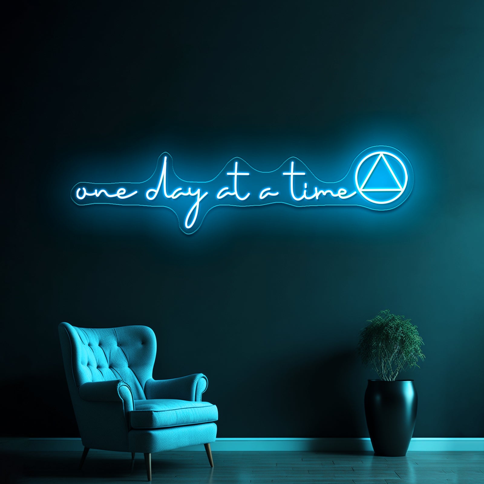One Day At A Time Sober Aa Kindle Case Wall Artwork Neon Signs | Shineneon