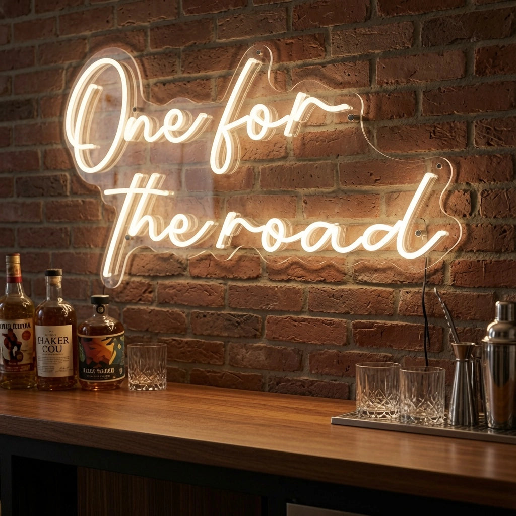 One For The Road Business LED Neon Sign - 03 Real Lifestyle Scene