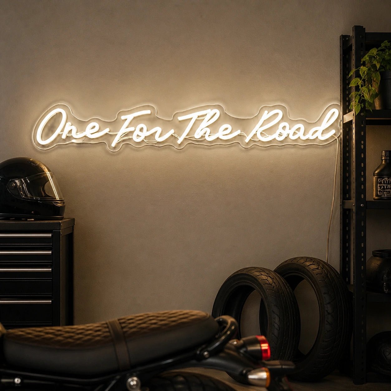 One For The Road Script Garage Neon Sign Vintage LED Neon Sign - Shineneon