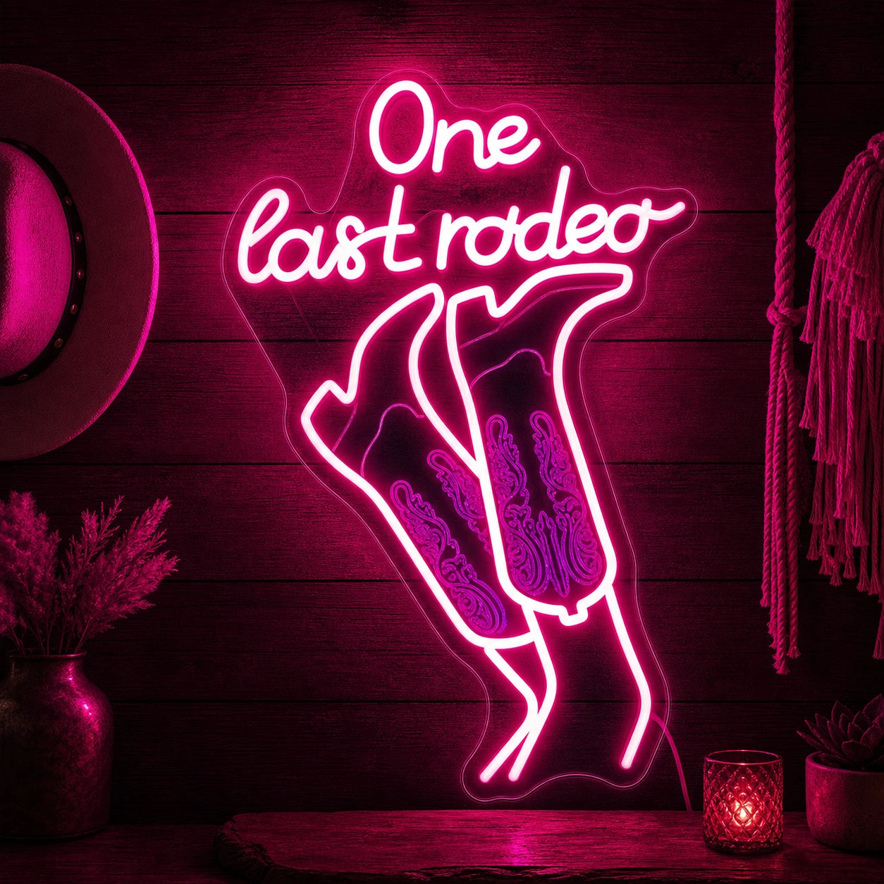 One Last Rodeo Neon Sign LED Neon Sign high-converting product image