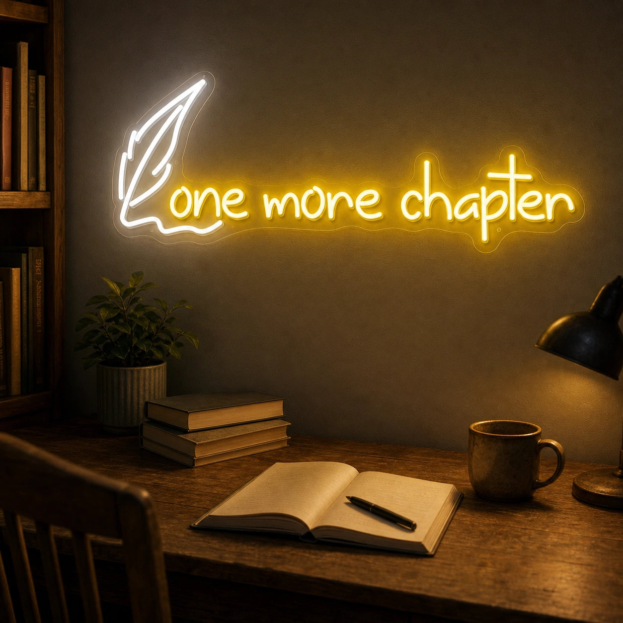 One More Chaplen LED Neon Sign Garage Man Cave Neon Sign real lifestyle scene