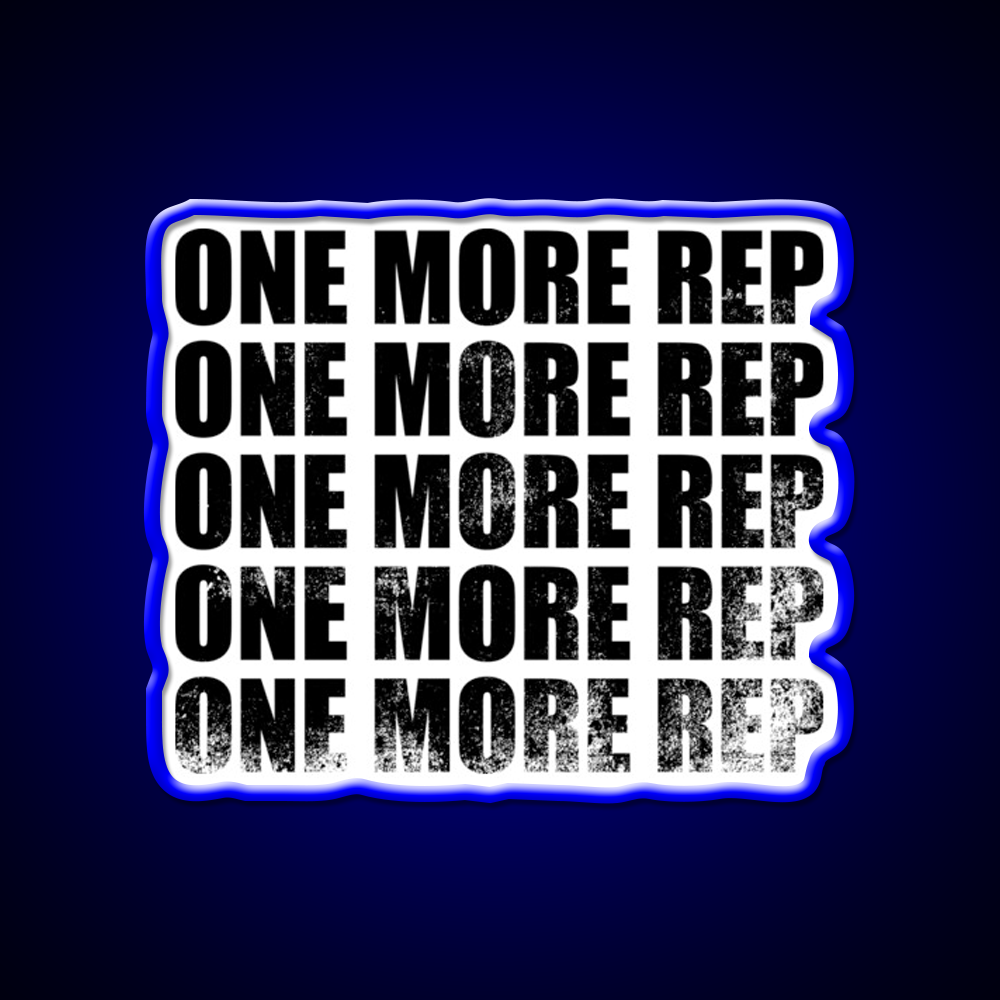 One More Rep Black Gym Fitness Led Neon Sign Rgb Color