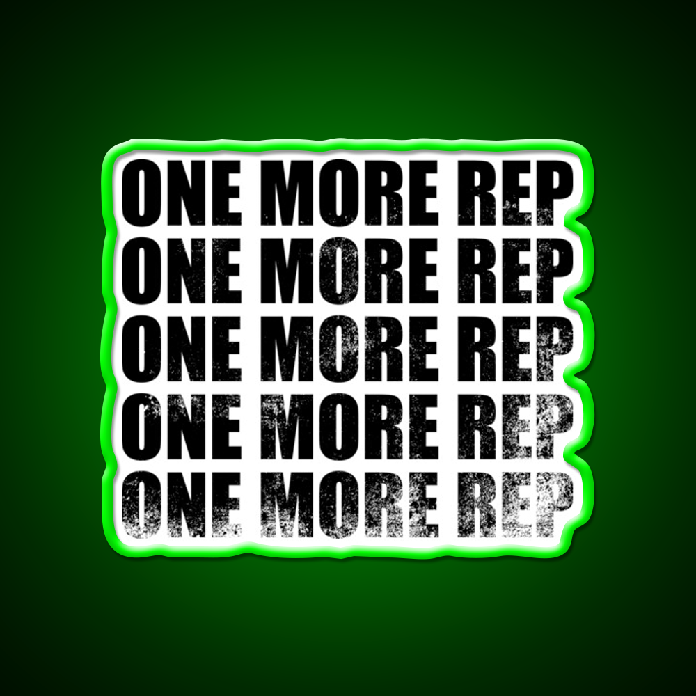 One More Rep Black Gym Fitness Led Neon Sign Rgb Color