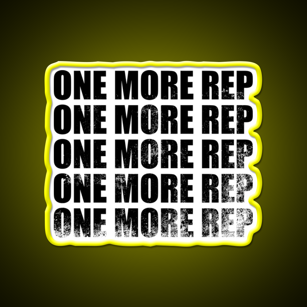 One More Rep Black Gym Fitness Led Neon Sign Rgb Color