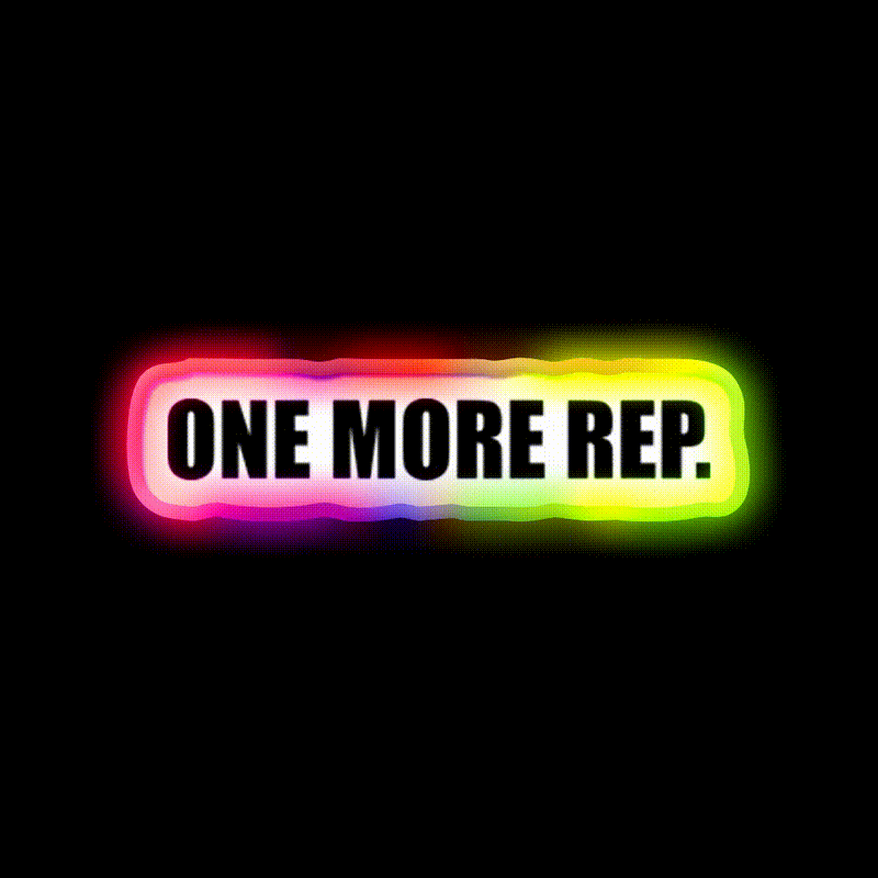 One More Rep Gym Fitness Led Neon Sign Fitness Room Sign Rgb Color