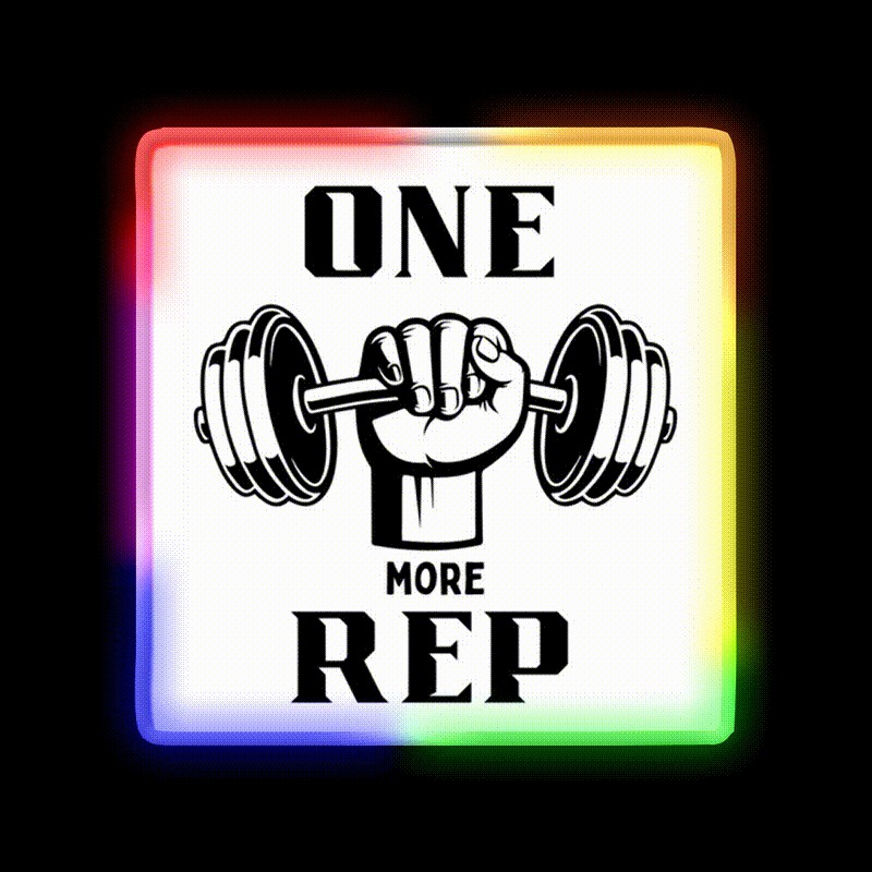 One More Rep Gym Fitness Led Neon Sign Gym Room Sign Rgb Color