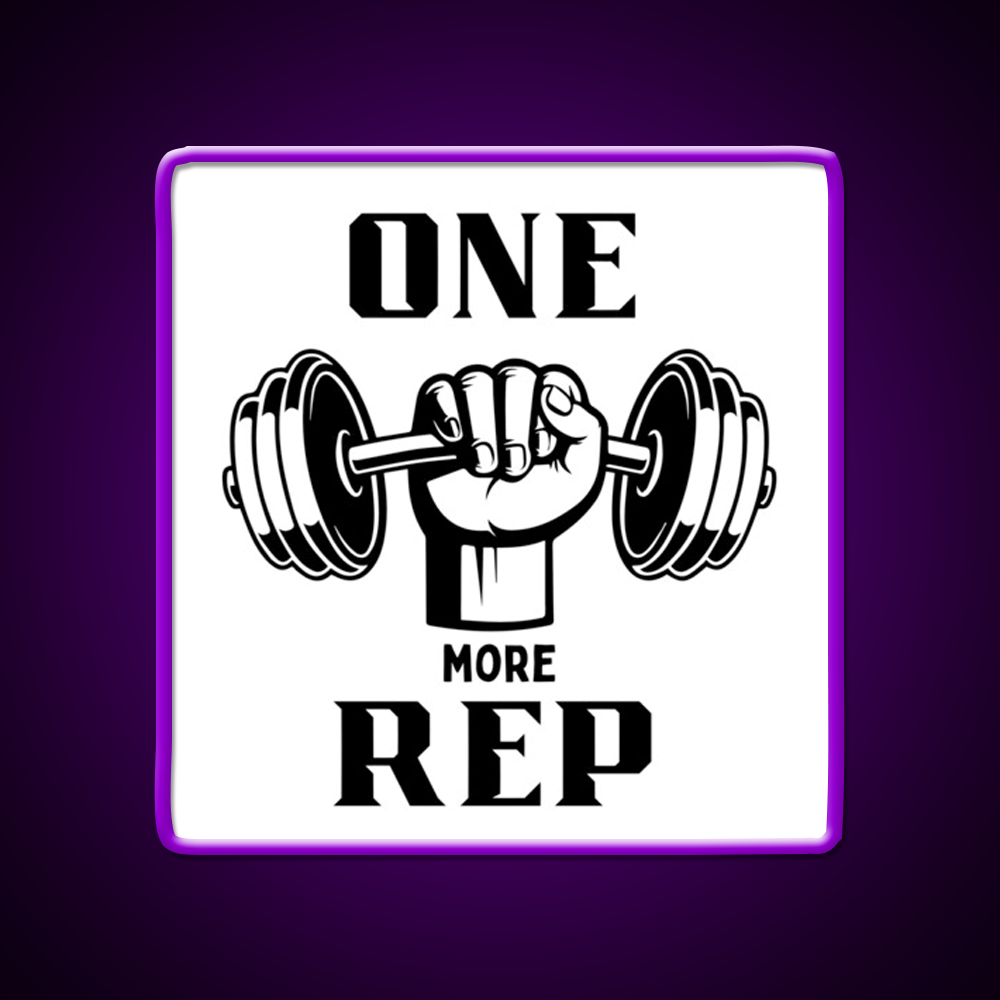 One More Rep Gym Fitness Led Neon Sign Gym Room Sign Rgb Color