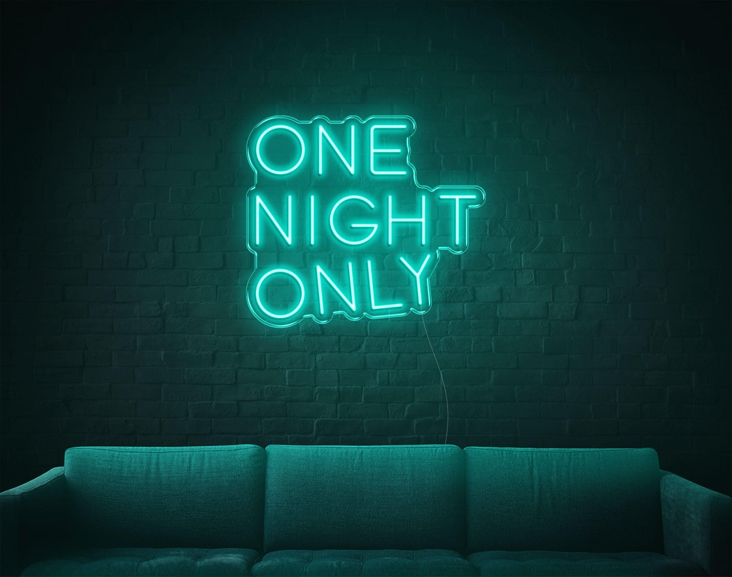 One Night Only Purple Bold Script Led Neon Sign For Bar Club Home Decor | Shineneon