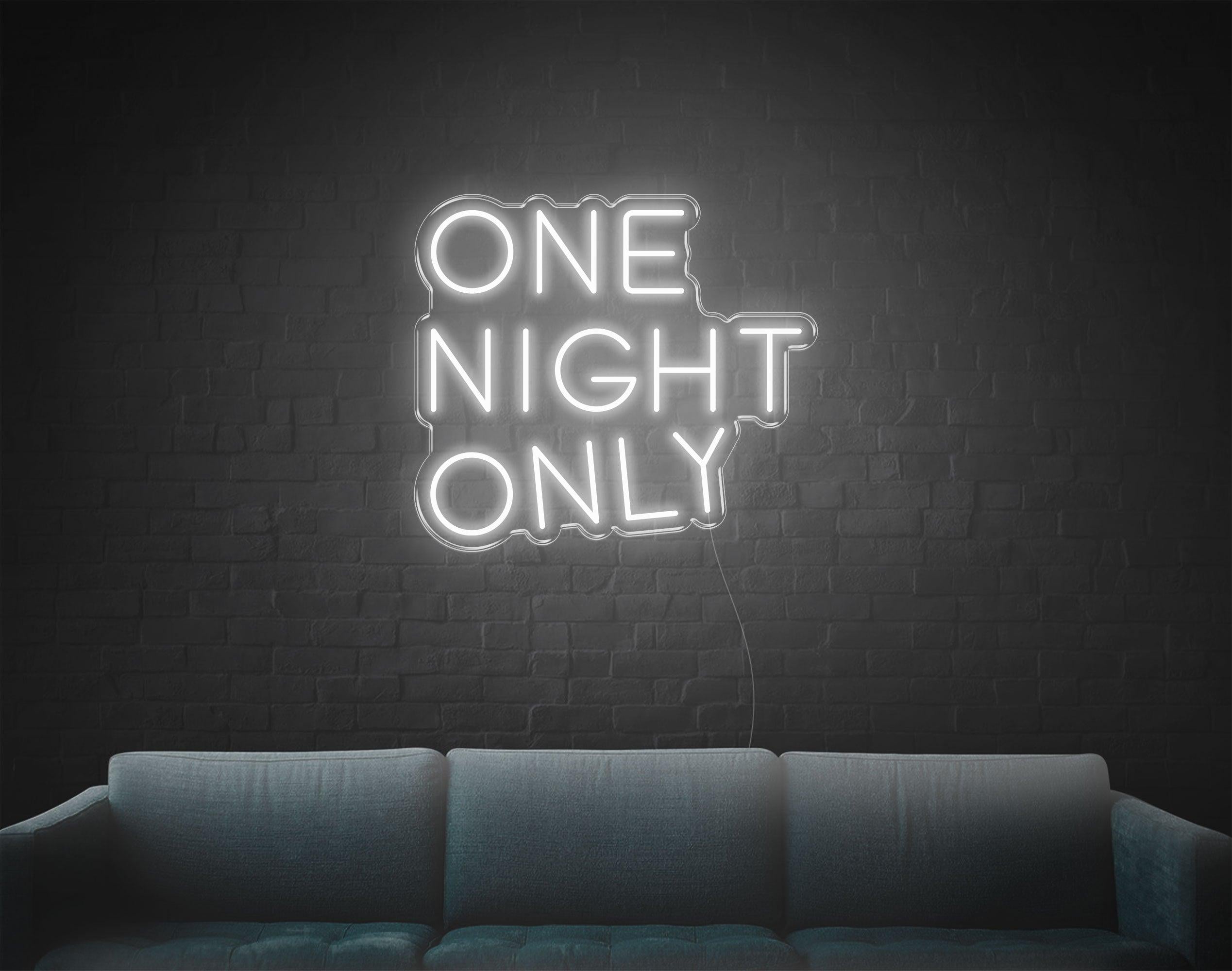 One Night Only Purple Bold Script Led Neon Sign For Bar Club Home Decor | Shineneon