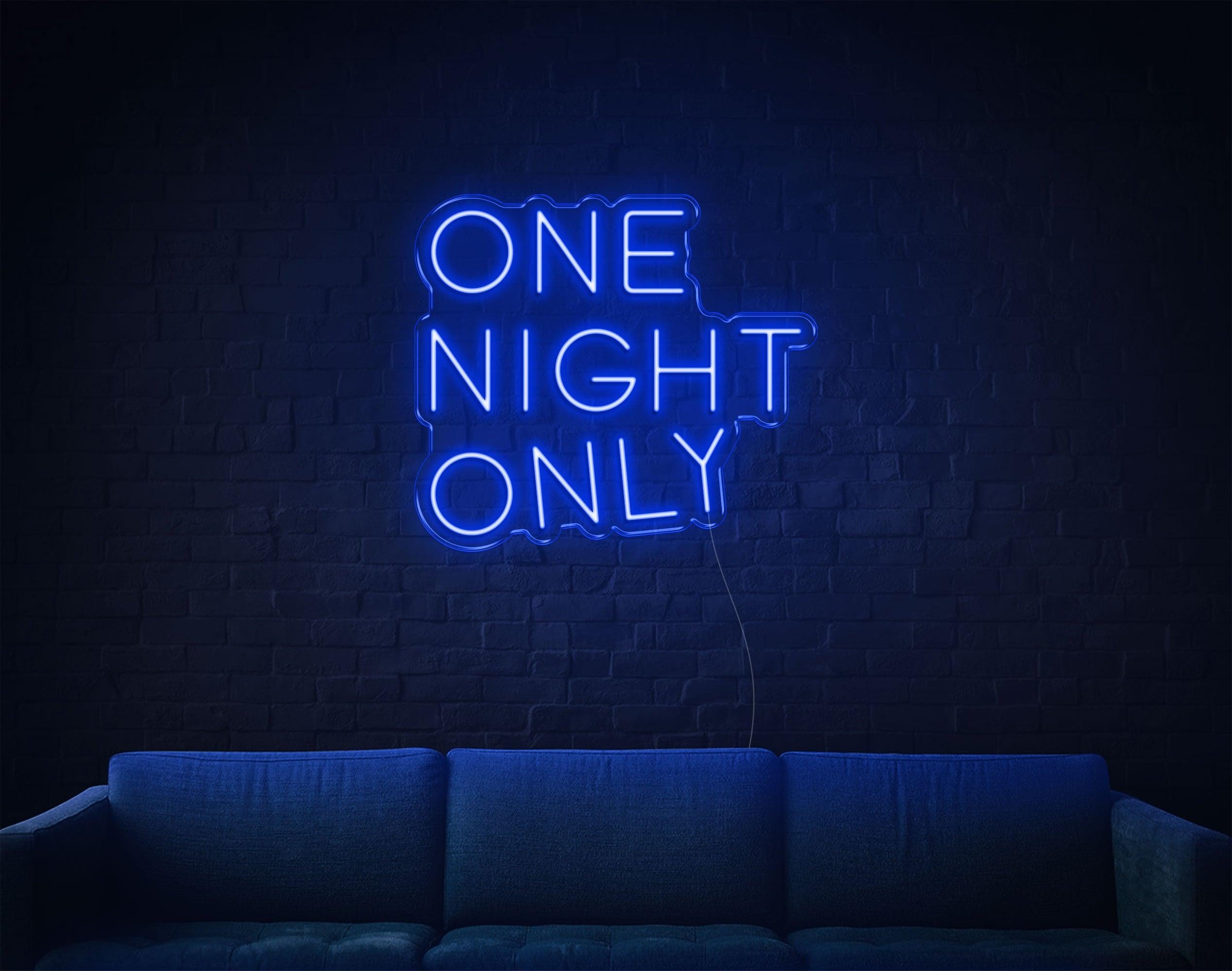 One Night Only Purple Bold Script Led Neon Sign For Bar Club Home Decor | Shineneon