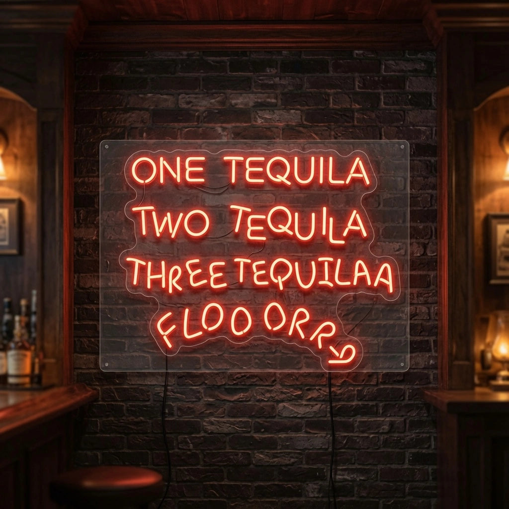 One Tequila Two Tequila Three Tequila Wall Decor LED Neon Sign - 02 High-Converting Product Image